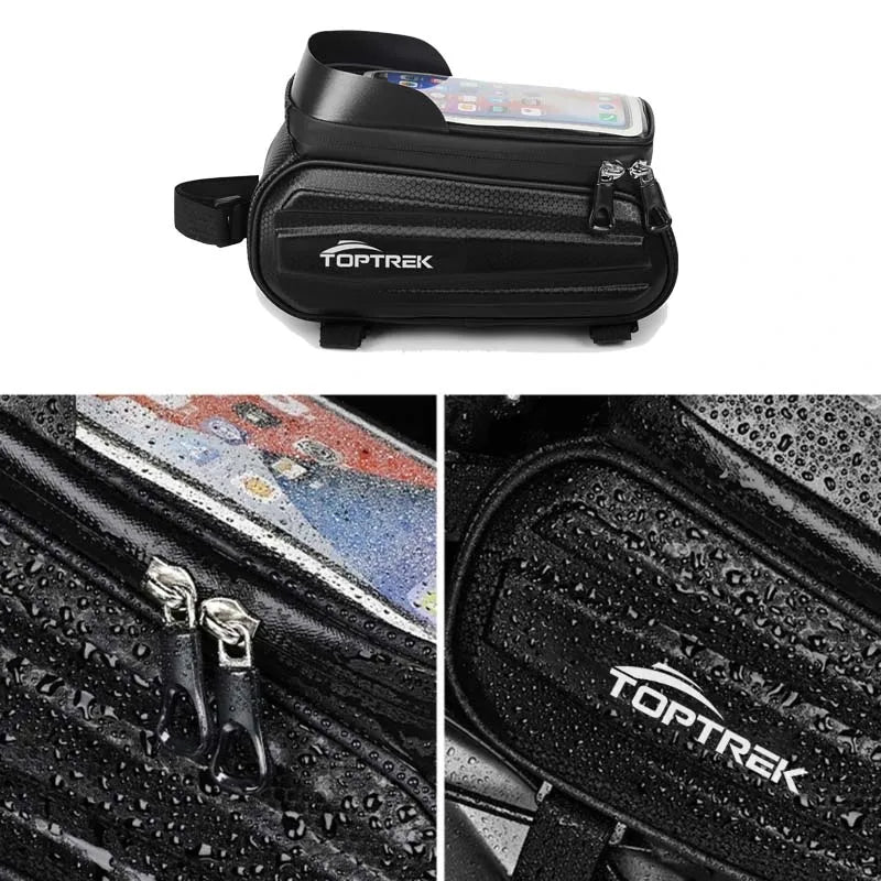New Bike Bag Frame Front Top Tube Cycling Bag Waterproof 7.2 inch Cell Phone Case Touchscreen Bag MTB Pack Bicycle Accessories Zpaxo