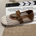 Weaving Spring Autumn Women's Hollow Out Breathable Comfortable Zpaxo Beige 39