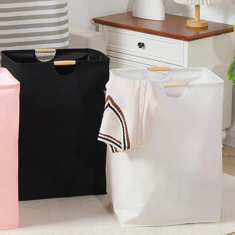Large Capacity Laundry Basket Portable Dirty Clothes Storage Basket With Handle Black Durable Linen Foldable Laundry Basket Zpaxo