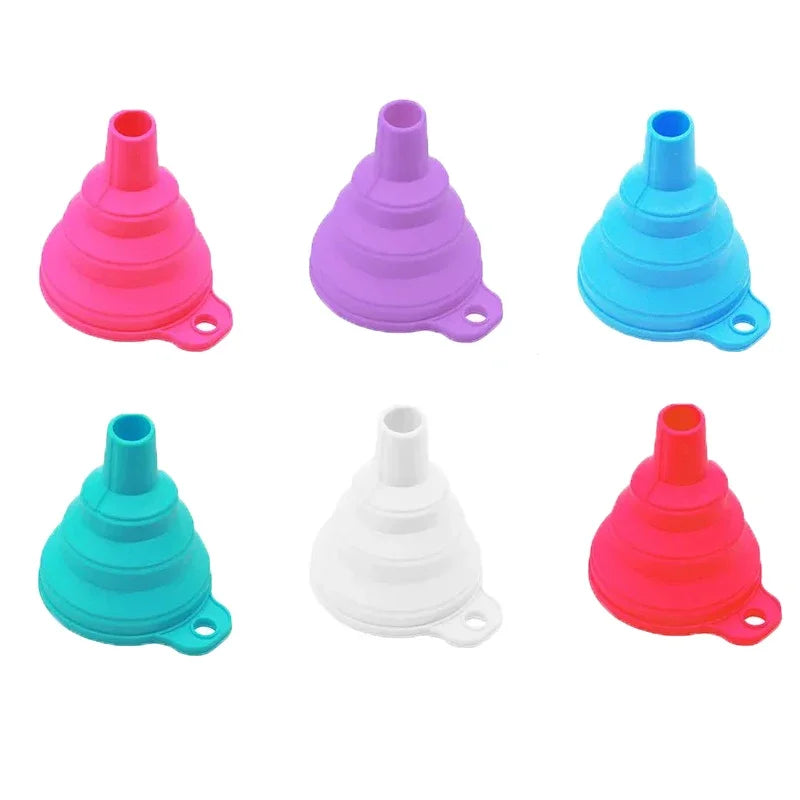 Silicone Collapsible Funnel Set – 3-Pack Foldable Kitchen Funnels