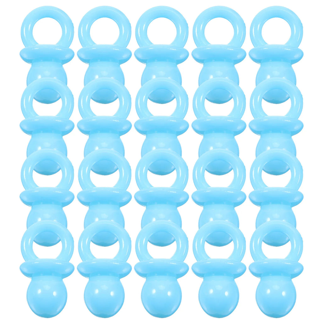 Shower Party Decor Blue Acrylic Pacifier Charms Favor Bag Fillers