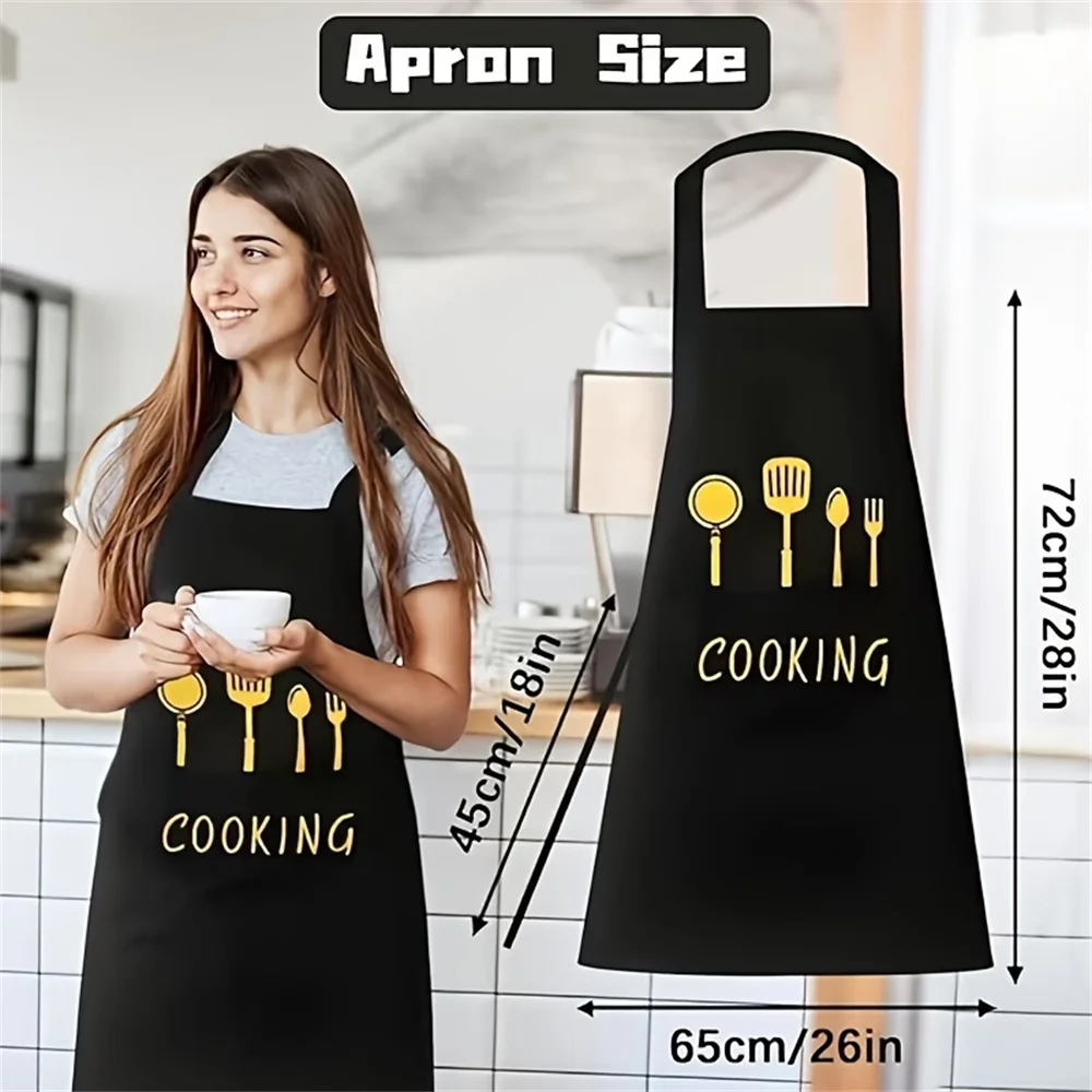 Chef Apron Cooking Utensils Pocket Adjustable Ties Heavy-duty Zpaxo