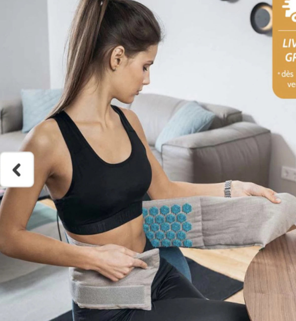 Organic Linen Waist Care Lotus Button Acupuncture with Deep Massage At Acupoints for Home Use To Relieve Back Pain and Soreness Zpaxo