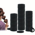 Boho Seamless Elastic Hair Ties 50/100pc – Ponytail Holders Elastic Hair Ties Zpaxo black 100PCS