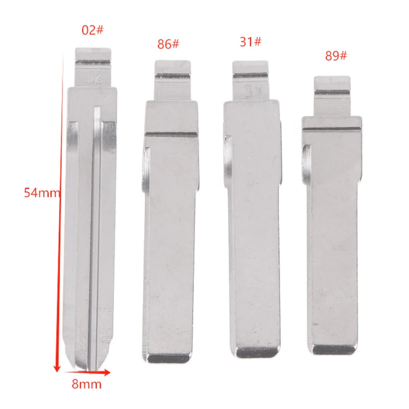 10-Pack Uncut Flip Key Blades #2 #31 #86 #89 – VW Audi Skoda