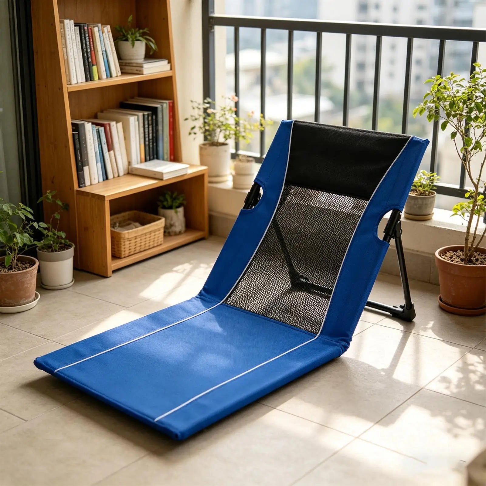 Low Beach Chair Foldable Poolside Lounge Seat Carry Bag Tanning