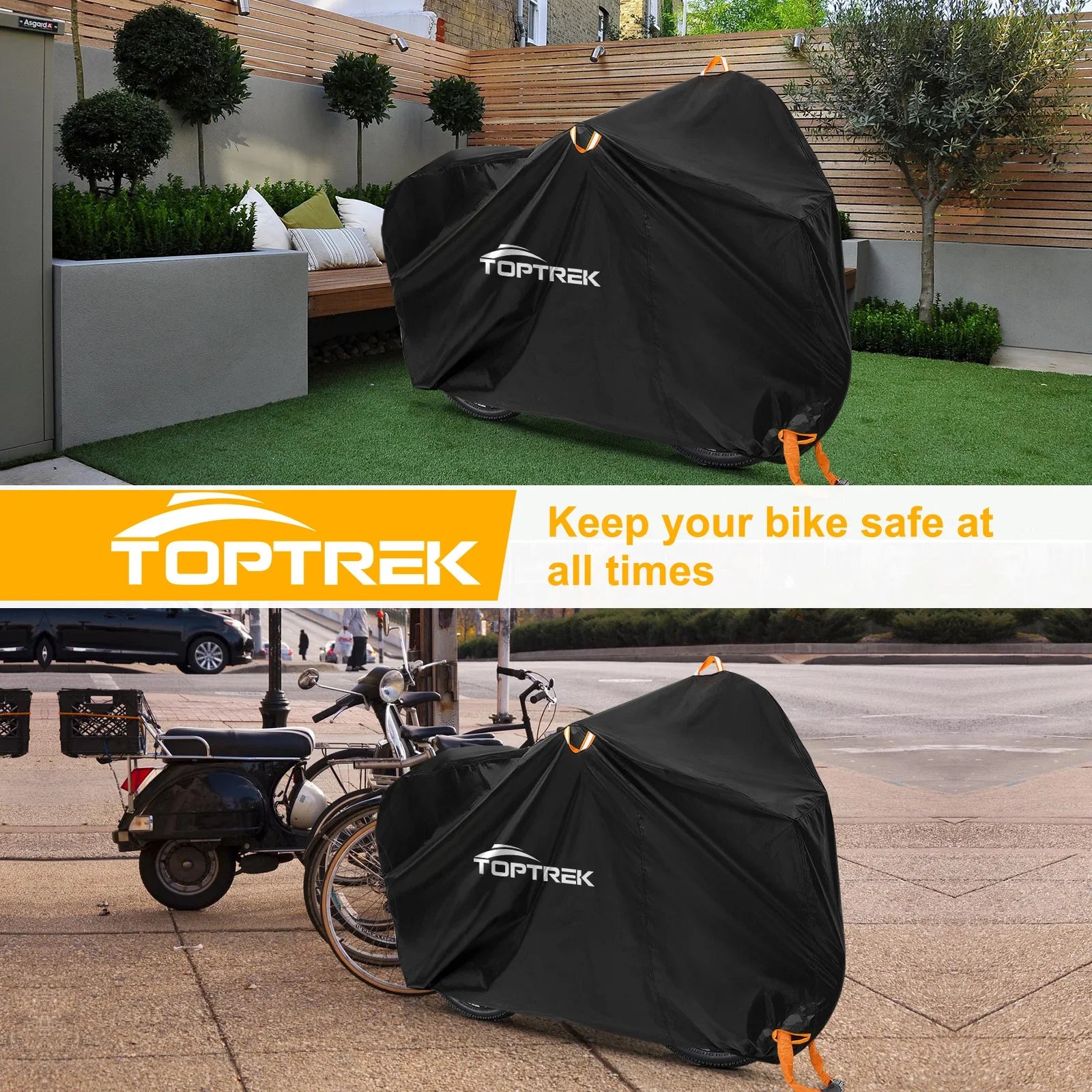 Toptrek Bike Cover 210D High Quality Bicycle Protector Multipurpose Rain Snow Dust Waterproof All Weather Protective Covers Zpaxo