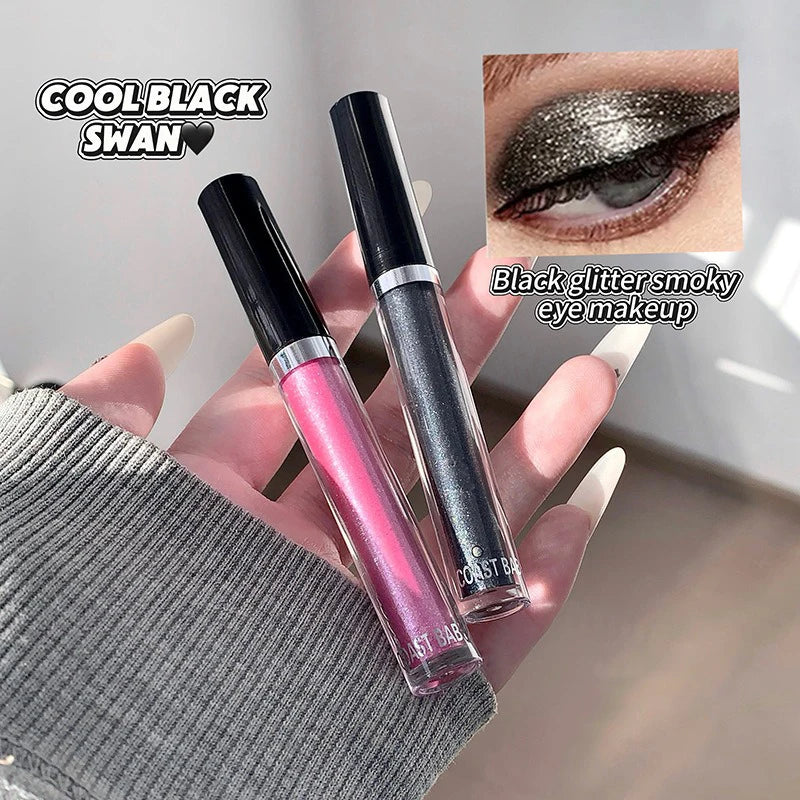 12 Pearlescent Liquid Eyeshadow Makeup Natural Smokey Silver Shimmer Zpaxo