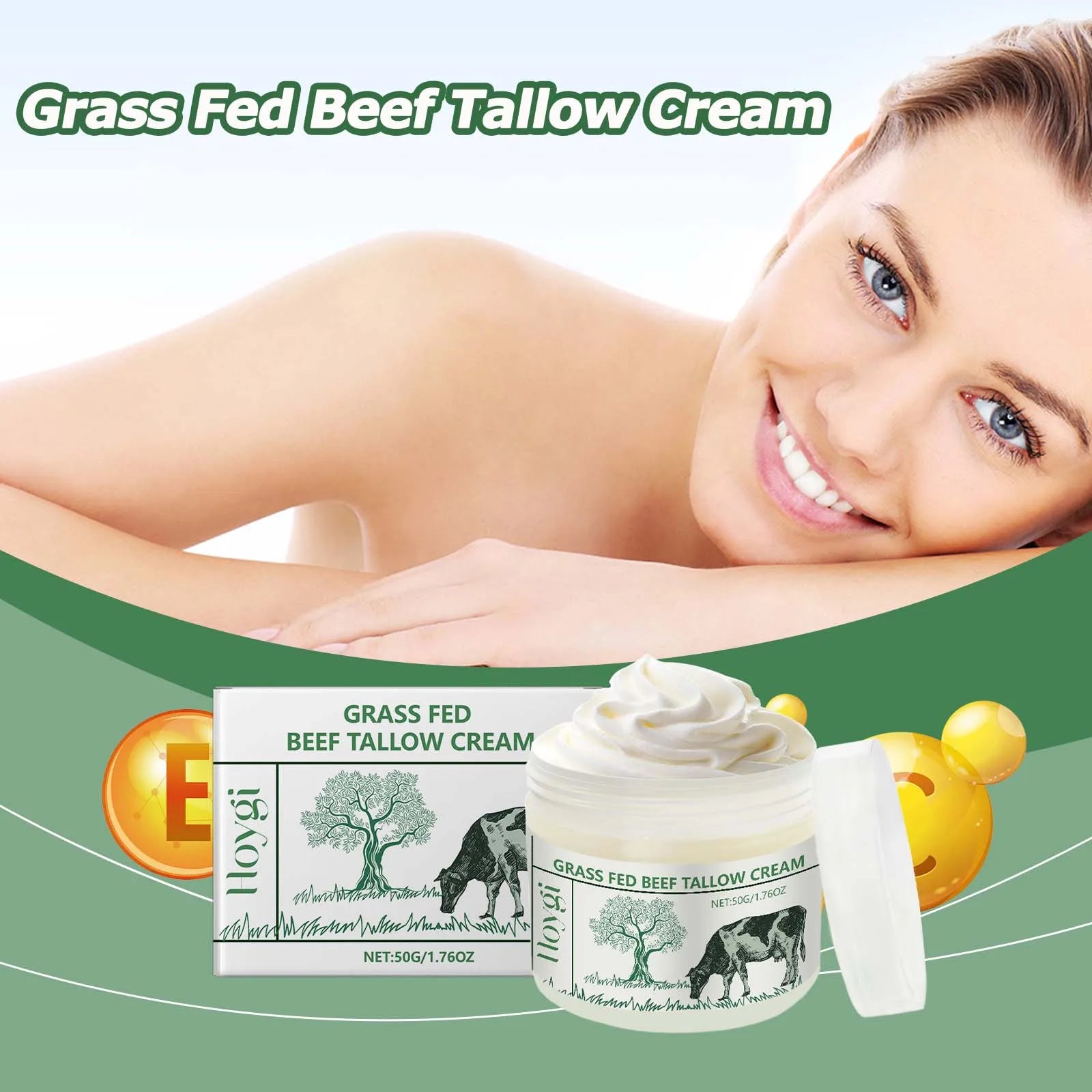 Hoygi Tallow Face & Body Cream – Firming Moisturizer 50g Tallow Face Cream Zpaxo