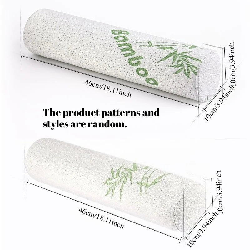 Ergonomic Cervical Roller Pillow-removable Washable Bamboo Leaf