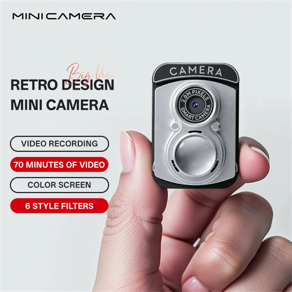 S13 NEW 0.96-inch HD Mini Digital Camera Student Photo Keychain Retro Style Small Portable Camera for Students 2025 Zpaxo