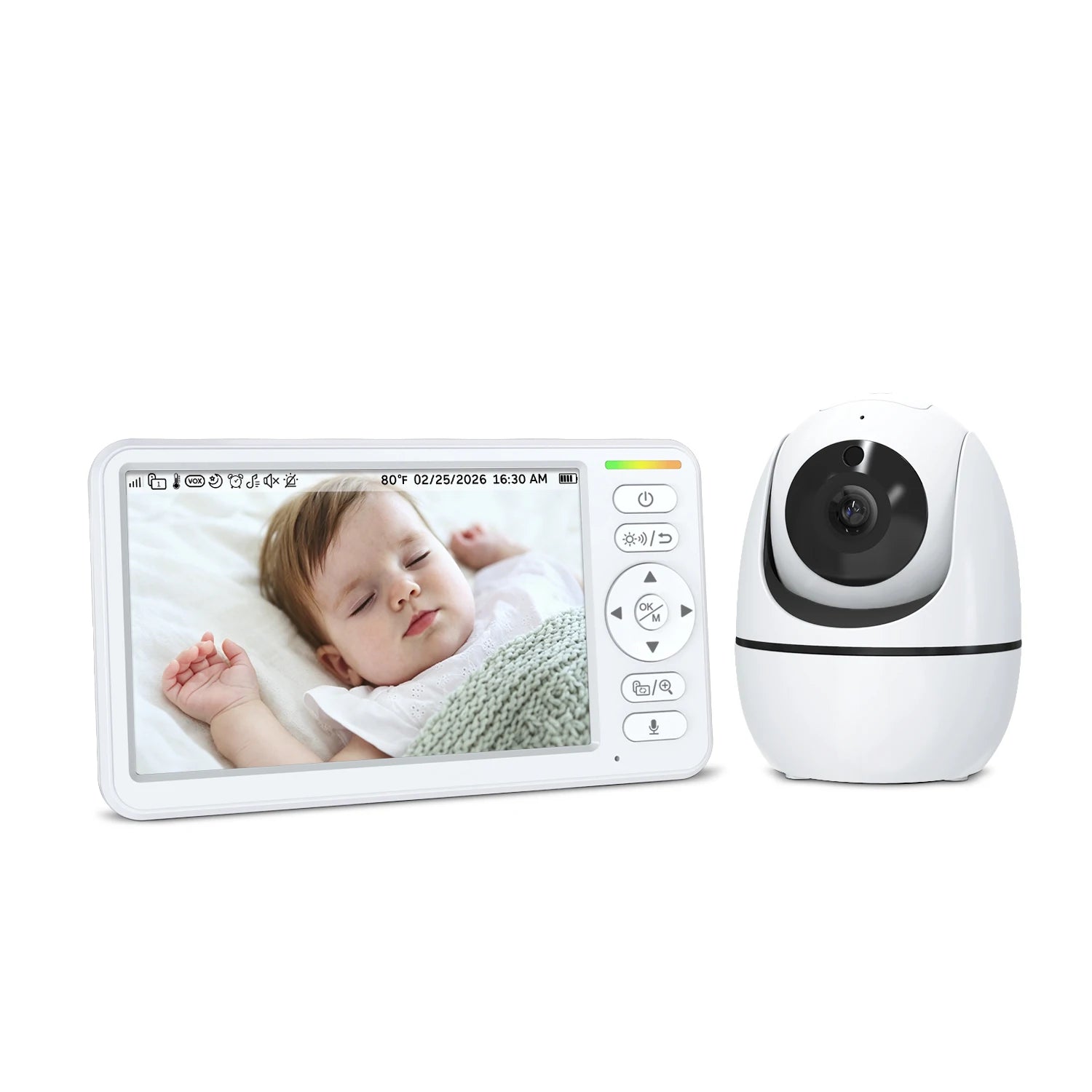 Video Baby Monitor Camera Pan Tilt Zoom Babyphone Cam Night Vision Zpaxo Baby Monitor USB Type-C