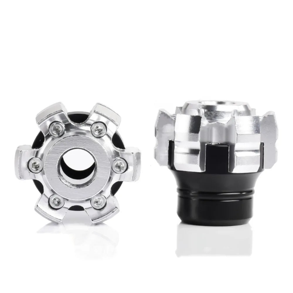 Aluminum Alloy Motorcycle Axle Cap Universal Fit Anti Fall Front Zpaxo Silver