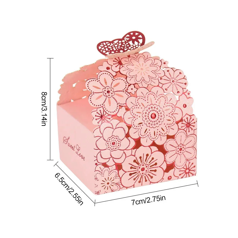10-Piece Butterfly Candy Boxes Wedding Chocolate Packaging Birthday