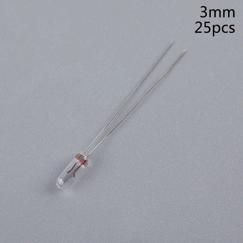 CM25PCS Clear 12V Mini Bulb Wheat Rice Bulbs Switch Button Indicator