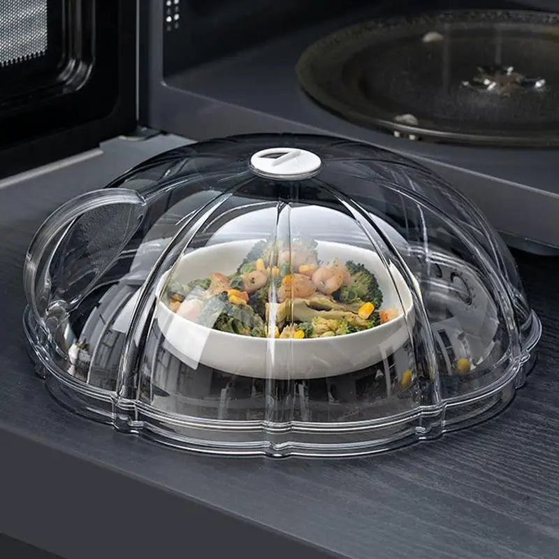 Microwave Food Splash Proof Cover Plate Transparent Cover with Handle Household Oven Heating Cover Cooking Utensils Accessories Zpaxo