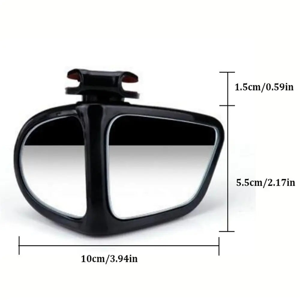 2 Side Car Blind Spot Mirror HD Glass 360 Degree Rotatable Car Rear View Auxiliary Mirror Durable Adjustable Zpaxo