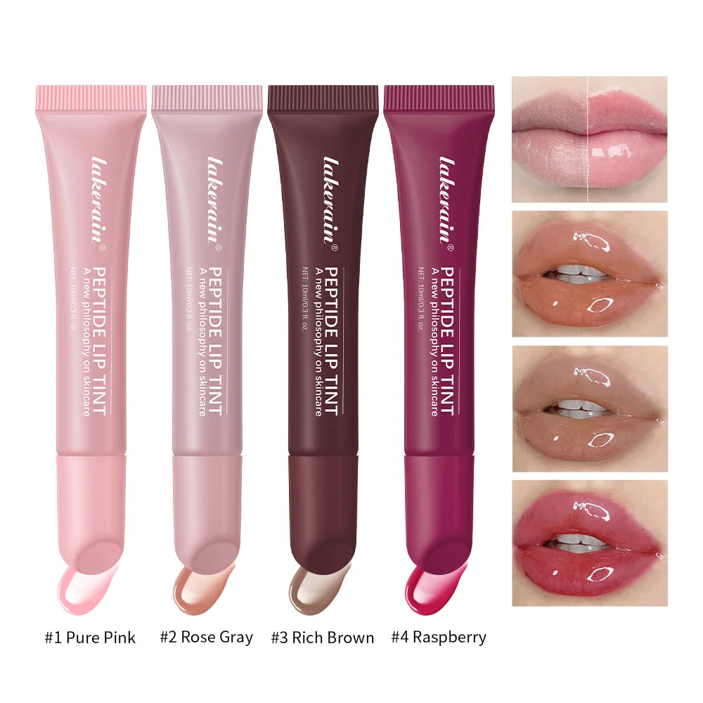 ibcccndc Peptide Lip Tint Gloss – 4 Shades, Moisturizing Lip Tint Gloss Zpaxo