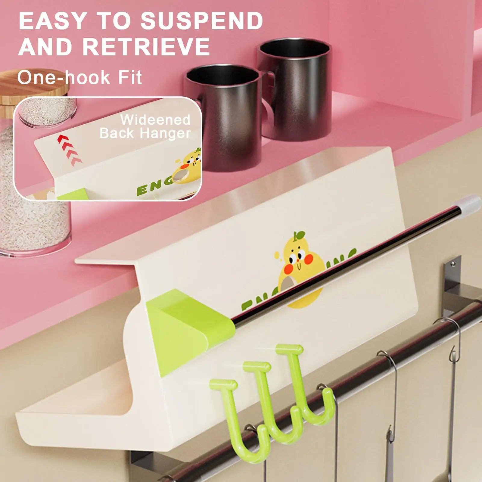 Wall Mounted Tissue Box Holder Paper Rack Hook No Drill Toilet Napkin