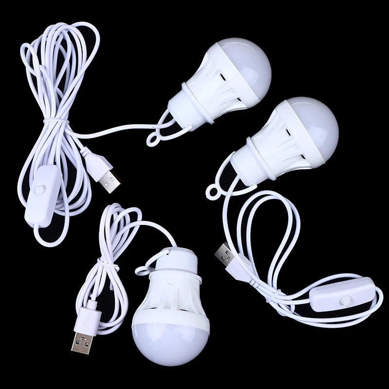 DC5V USB LED Bulb Ideal Outdoor Camping Fishing Barbecue Emergency Zpaxo
