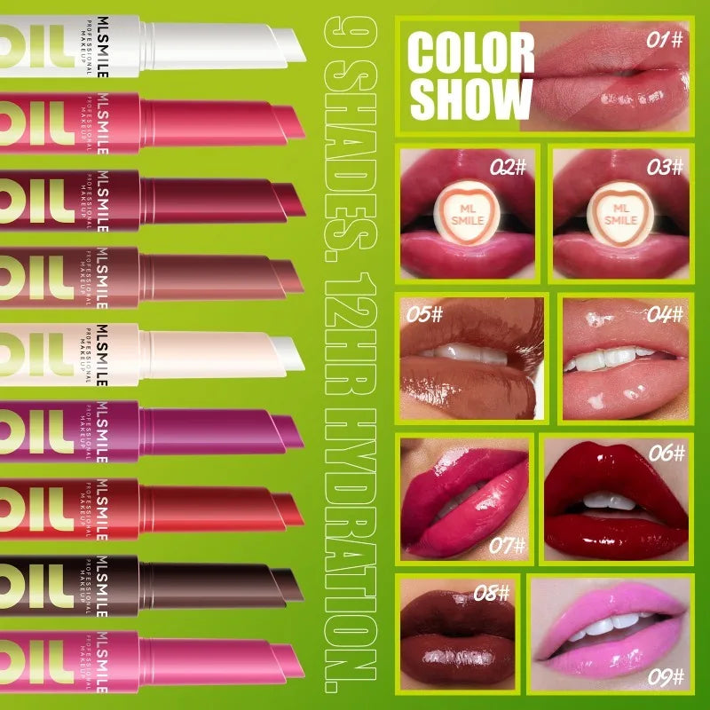 Multicolor Mirror Silky Lip Gloss Hydrating Solid Press Lipstick