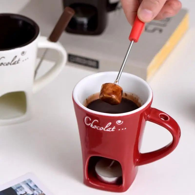 Fashion Fondue Mug Personal Mini Pots Chocolate Cheese Maker
