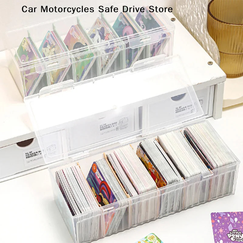 Clear Plastic Compartmentalized Organizer Box Large Capacity Game