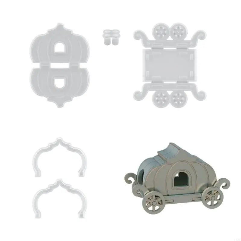 Silicone Christmas Carriages Mould Soap Making Supplies