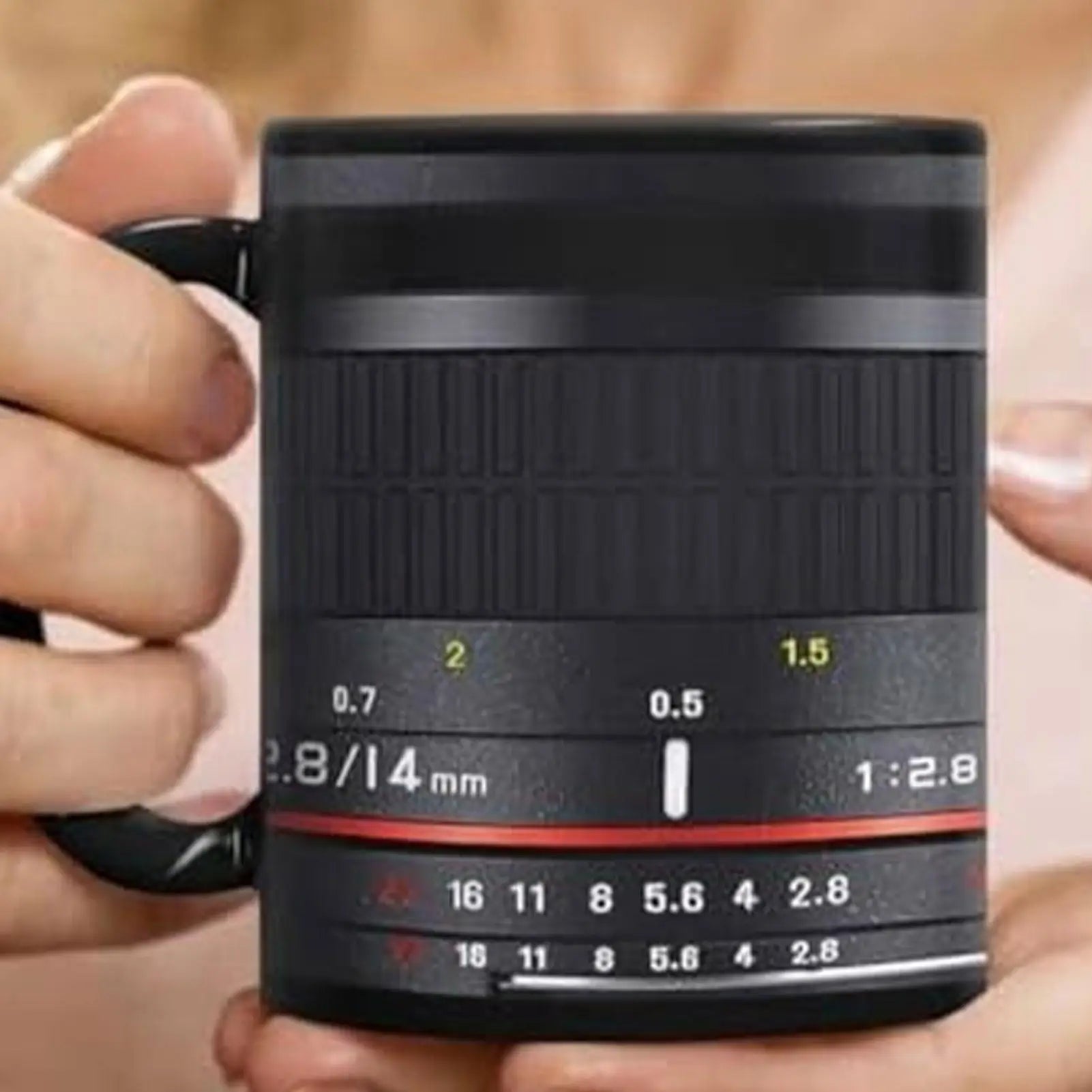 Camera Lens Coffee Cup Ceramic Handle Funny Mug Women Men Tea