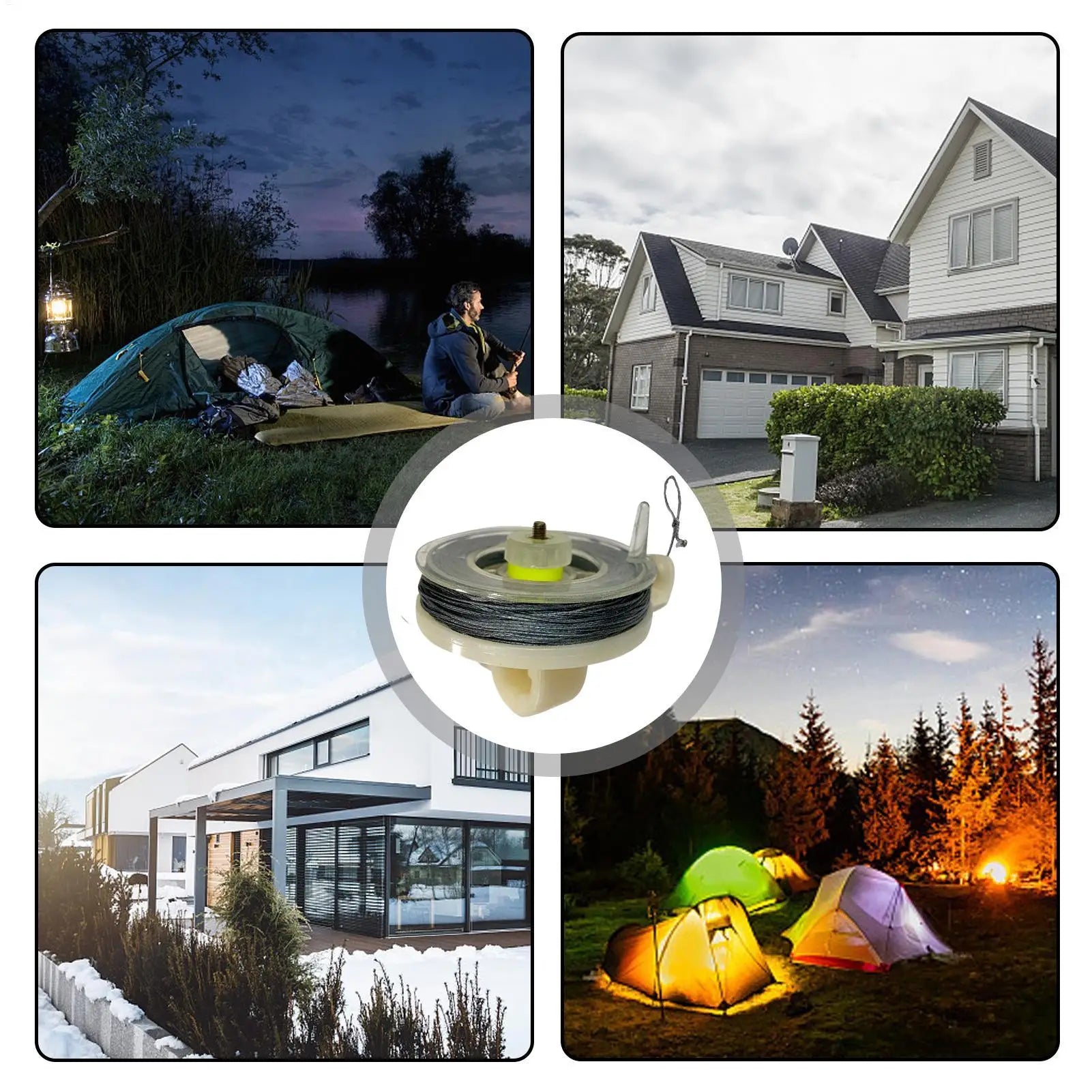 Trip Wire Security Alarms Trip Wire 82ft Weatherproof Camping Accessories Security System for Defense Hunting Traps Survival Zpaxo