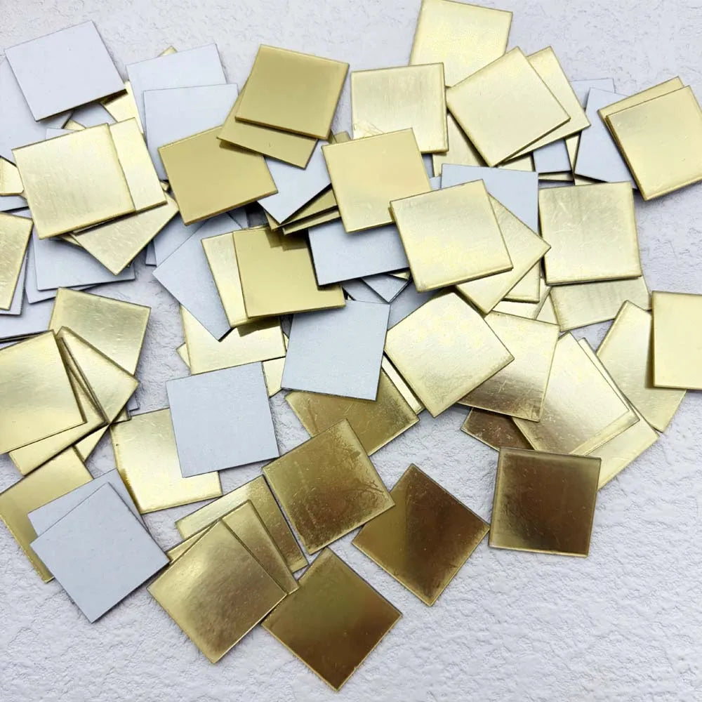 100-Pack 2cm Acrylic Square Mirror Tiles – Mosaic Craft Stickers Mosaic Mirror Tiles Zpaxo 100pcs 2cm*2cm
