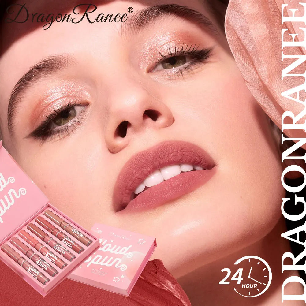 6-Piece Lip Gloss Set, Matte, Smooth, Silky, Long-Lasting, Non-Stick, Non-Fading, Brightening, Complexion-Enhancing, Matte Lipstick Set Zpaxo