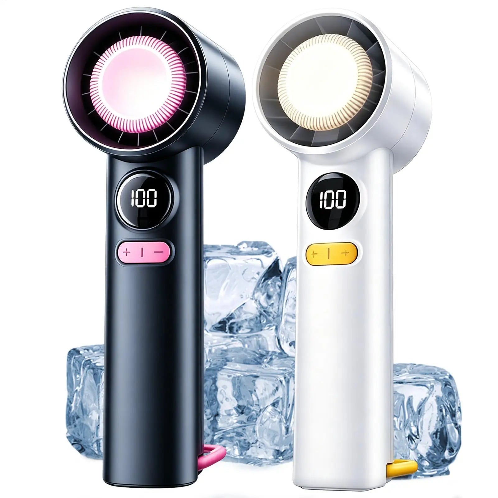 Handheld Turbo Fan 100 Speed Digital Display Portable Rechargeable