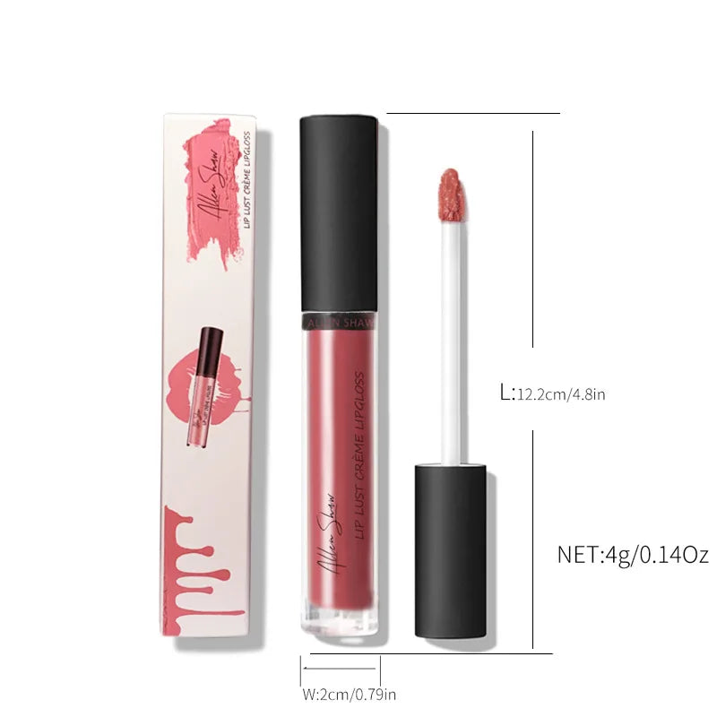 12 Colors Sexy Women Lipstick Waterproof Long Lasting Moist Lip Gloss