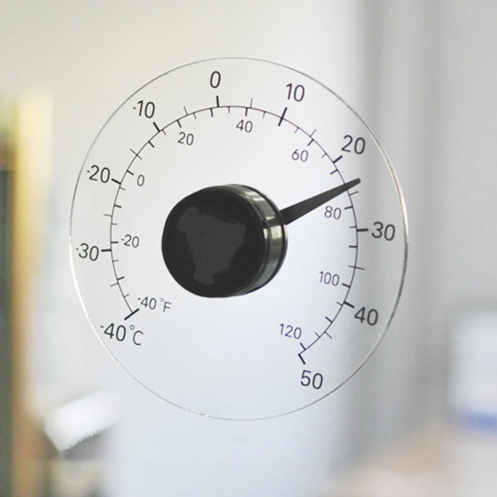 Mini Pointer Temperature Meter Monitor Thermometer Window Wall Indoor