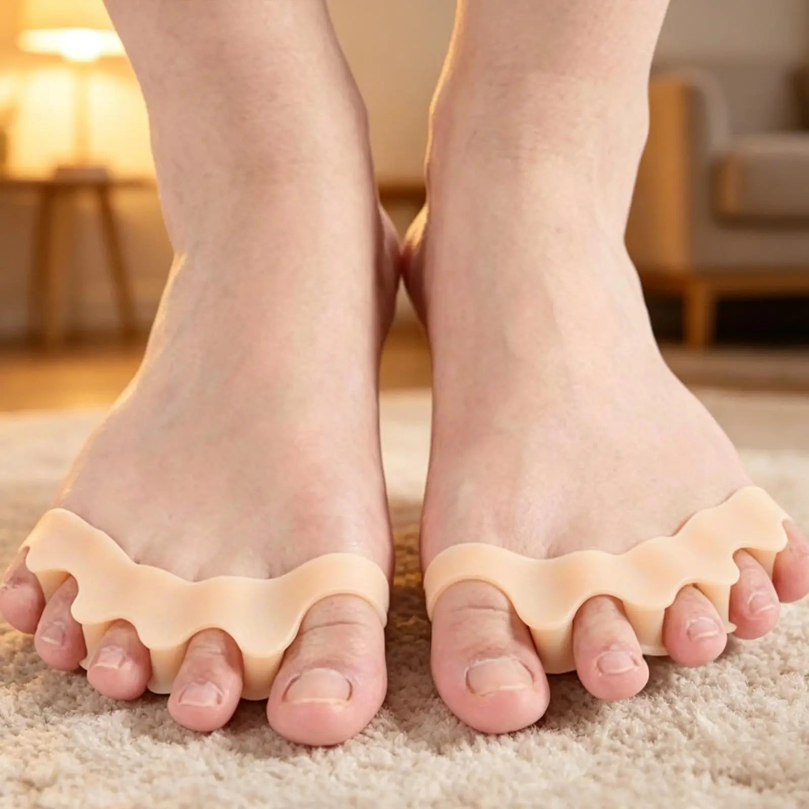 1 Pair Silicone Toe Separator Bunion Corrector Hammer Toe Corrector Soft Silicone Material for Toe Separation Foot Care Tool Zpaxo
