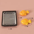 ▶1/12 Dollhouse Simulation Grilled Fish Barbecue Grill Dollhouse Miniature Kitchen Decorations Dolls House Food Accessories Zpaxo 3Pcs
