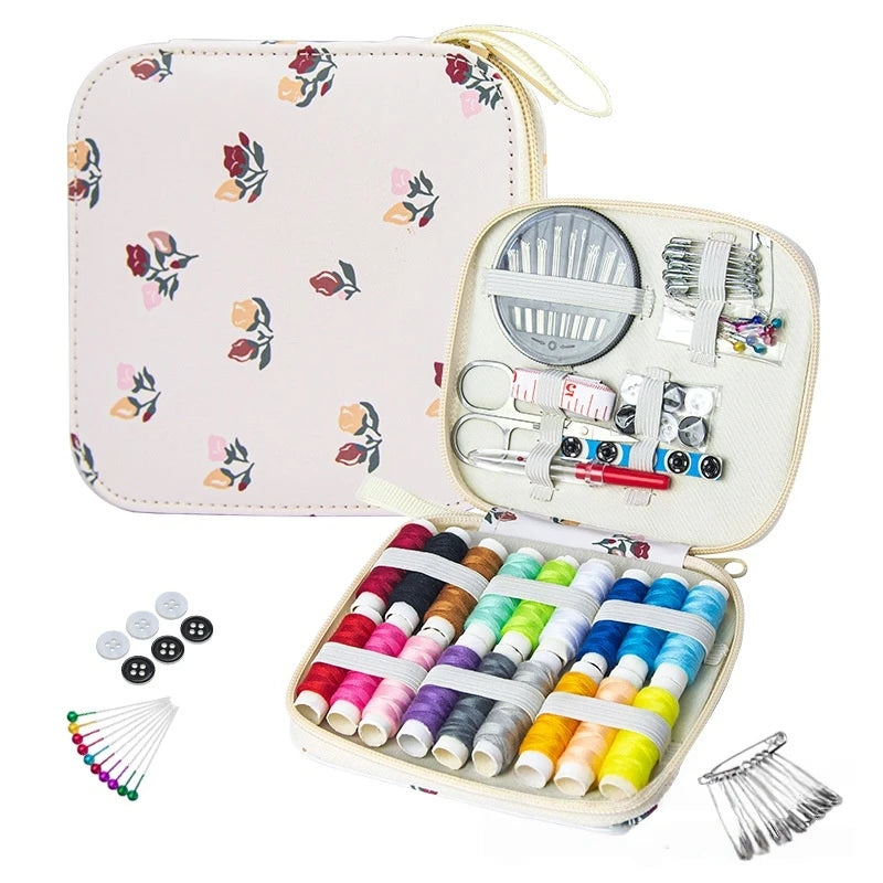 New Premium Sewing Supplies Set - Complete Sew Kit of Needle and Thread for Beginners Basic Home Hand Sewing Repair Kits Zpaxo beige