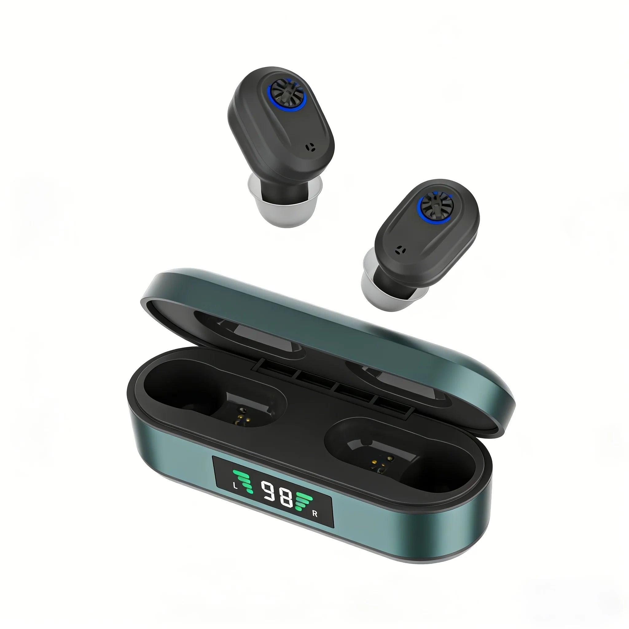 Hearing Amplifiers Earbud Digital In-ear Enhancer Sound Voice Zpaxo B-Black