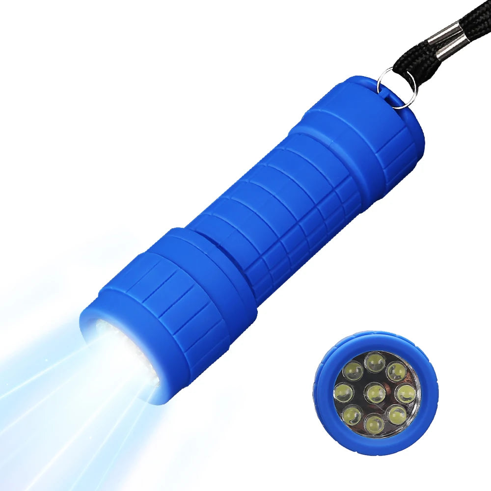 Mini 9 XPE LED Pocket Flashlight – 300lm 3-Mode Waterproof Torch