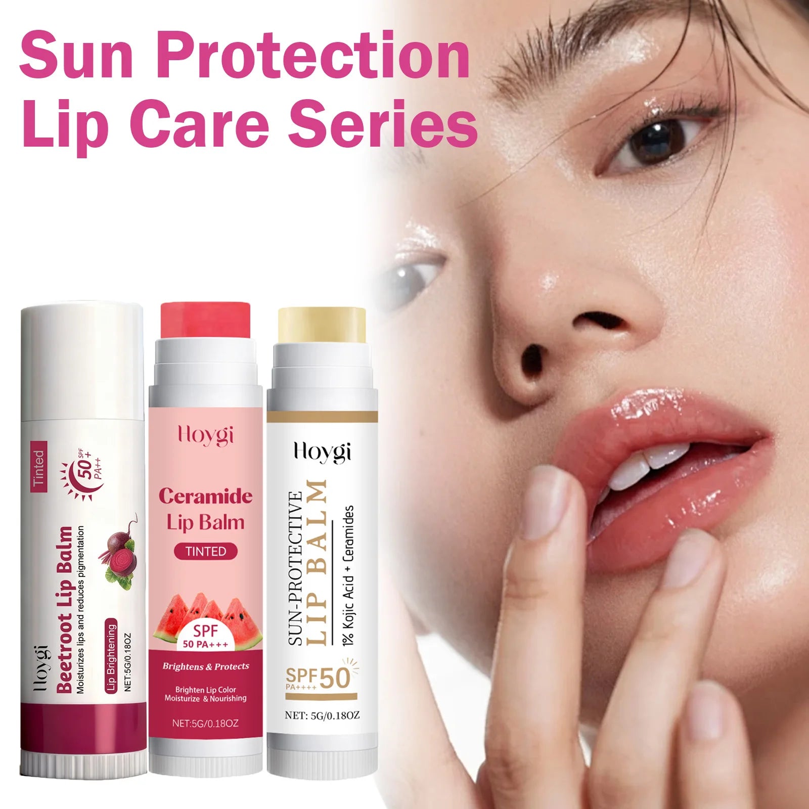Hoygi SPF 50+ Lip Balm – Kojic Acid, Ceramide & Beetroot SPF Lip Balm Zpaxo