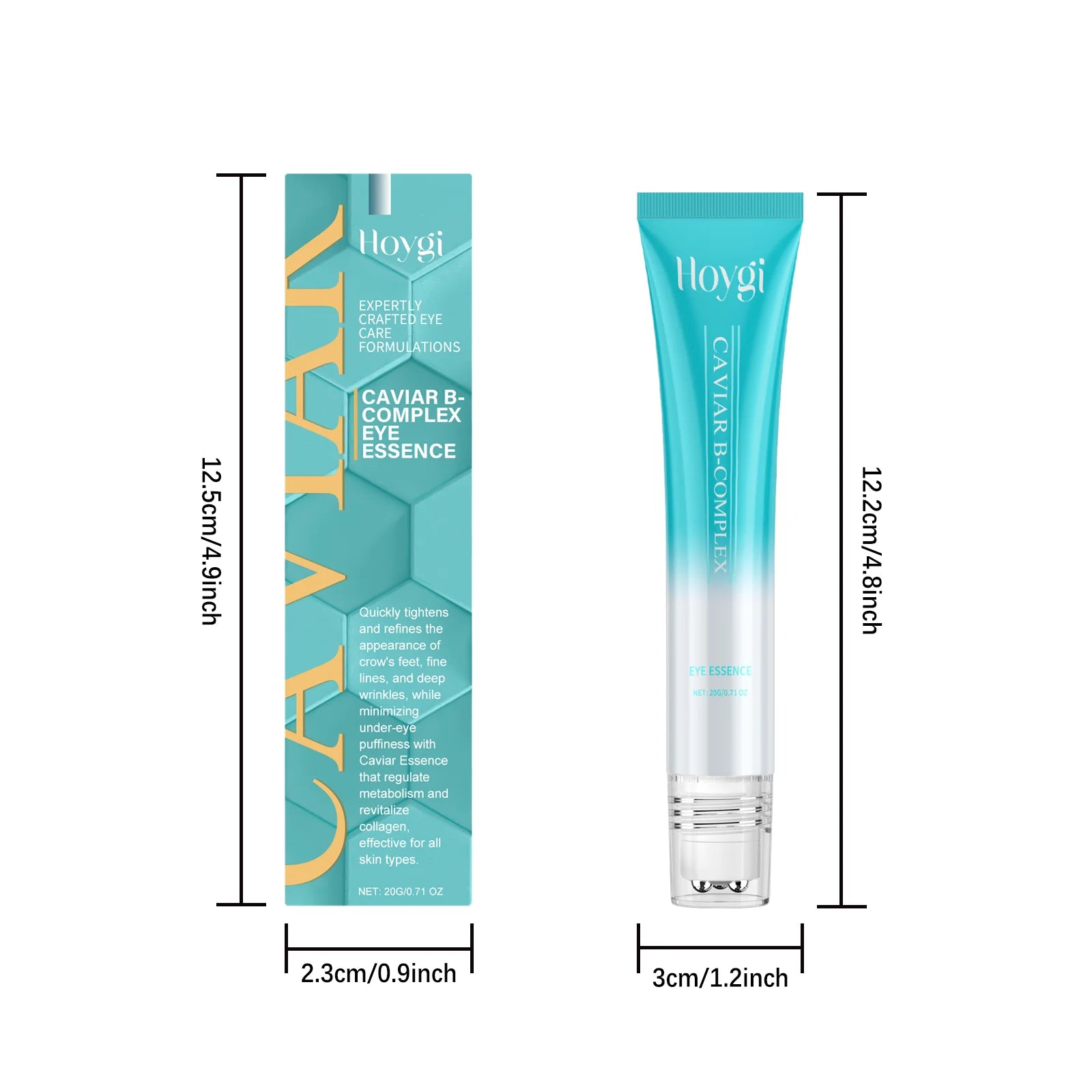 Hoygi Caviar Eye Serum – Dark Circles & Puffiness Relief Eye Serum Zpaxo 20ml Boxed