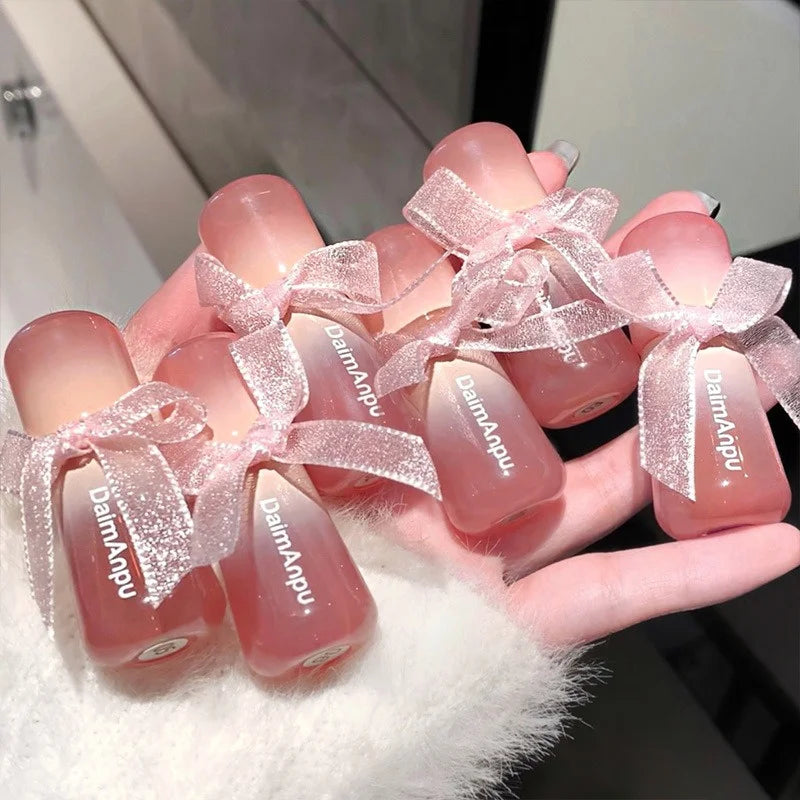 Sweet Lip Gloss Jelly Lip Glaze Moisturizing Lip Tint Mirror Waterproof Non-stick Cup Solid Makeup LipOil Lipstick Cosmetic Zpaxo