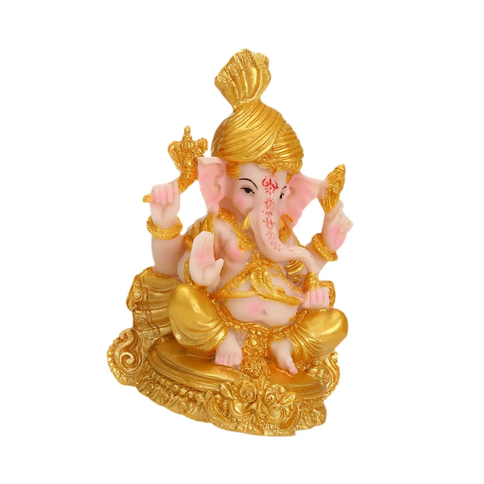 Resin Elephant Buddha Statue Craft Decorative Collectible Sculpture Carving Figurine for Bedroom Yard Home Garden Bookshelf Zpaxo