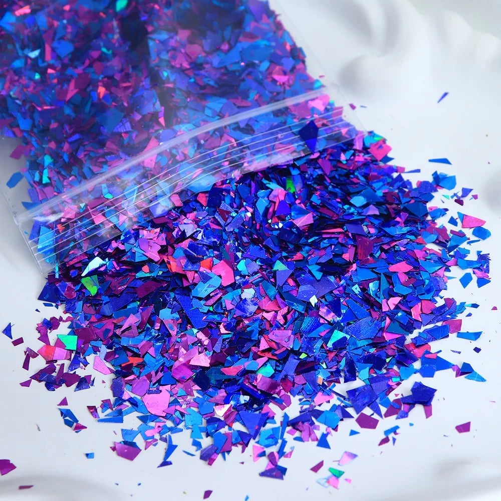 Iridescent Nail Art Sequins Irregular Shape Shiny Fragment Zpaxo Color-5