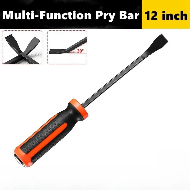 Heavy-Duty Chrome-Vanadium Pry Bar – 8 & 12 Inch Crowbar Pry Bar Crowbar Zpaxo 12in