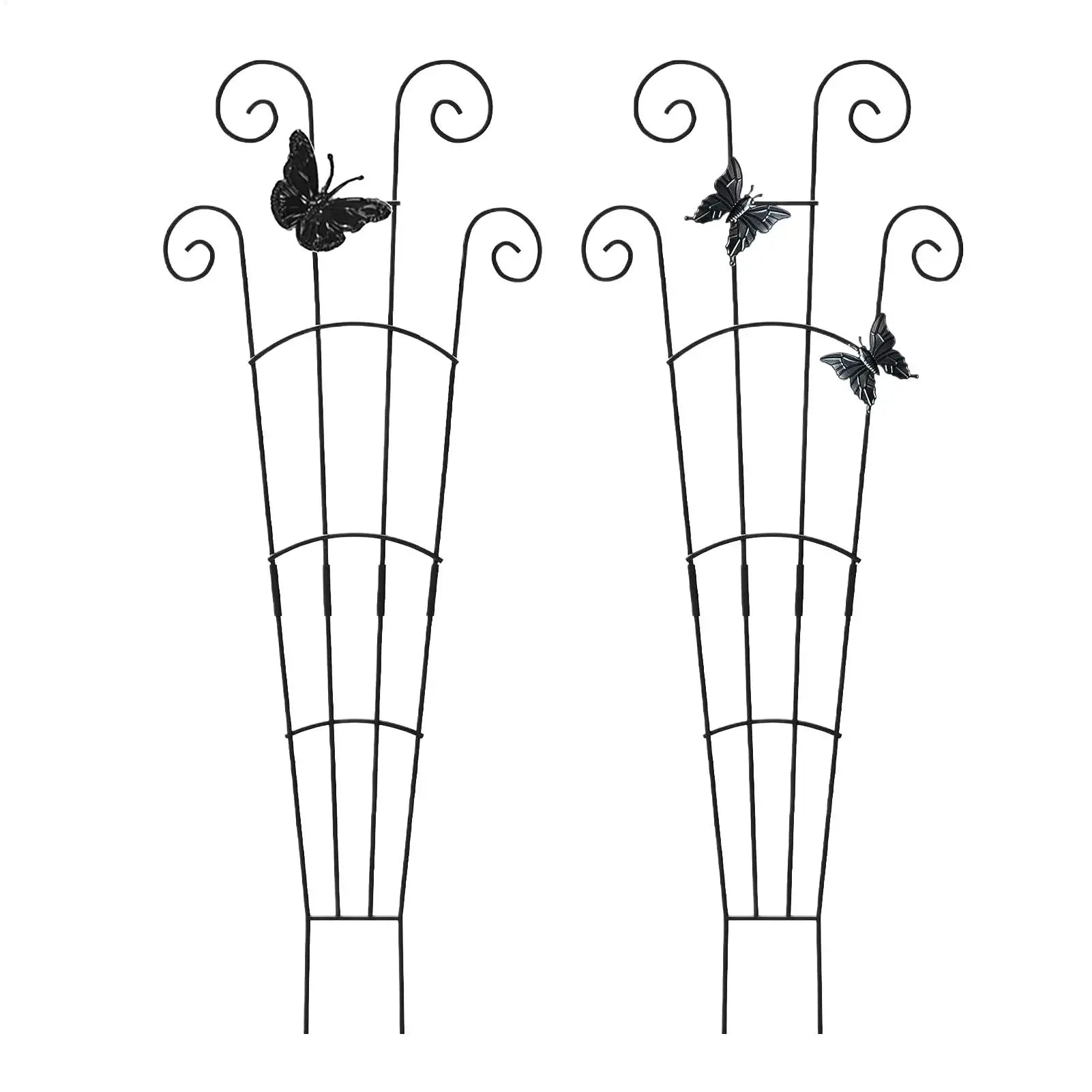 Climbing Plant Trellis – 76cm Iron Vine & Flower Support Stake Plant Trellis Support Zpaxo