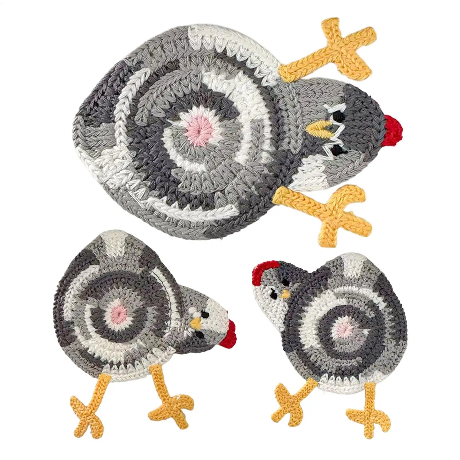 Chicken Coasters Heat Resistant Absorbent Drink Coaster Crochet