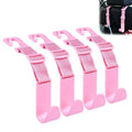 Car Seat Headrest Hooks 4-Pack – Adjustable Auto Storage Clips