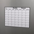 Magnetic Fridge Organizer Set - Reusable Monthly/Weekly Planner Sticker + Memo Board, Calendar & Note Kit for Home Office Zpaxo Black